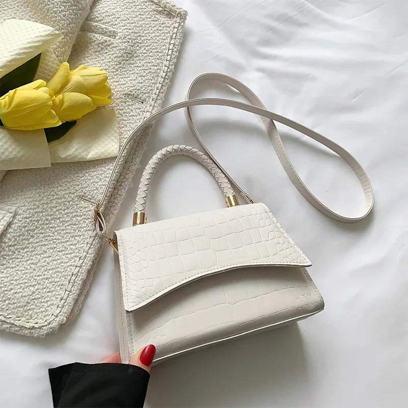 Solid Pu Leather Shoulder Bag Fashion Designer Handbags Top Handle Bags for Women Casual Crossbody Bags