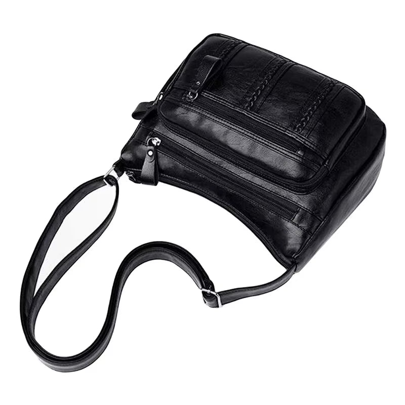 Women'S Bag PU Multilayered Soft Leather Ladies Fashion Simple Shoulder Bags Mom'S Bags Crossbody Bag
